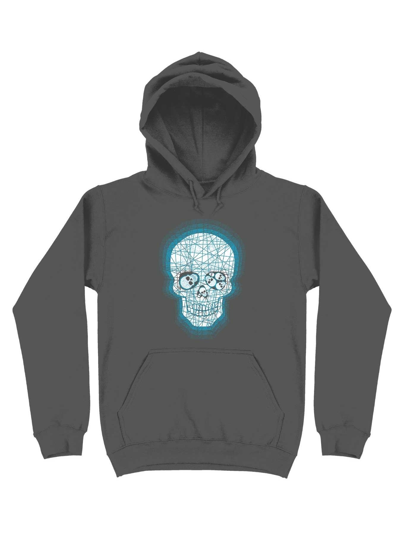 Confused Skull With Strange Memories Hoodie, CHARCOAL, hi-res