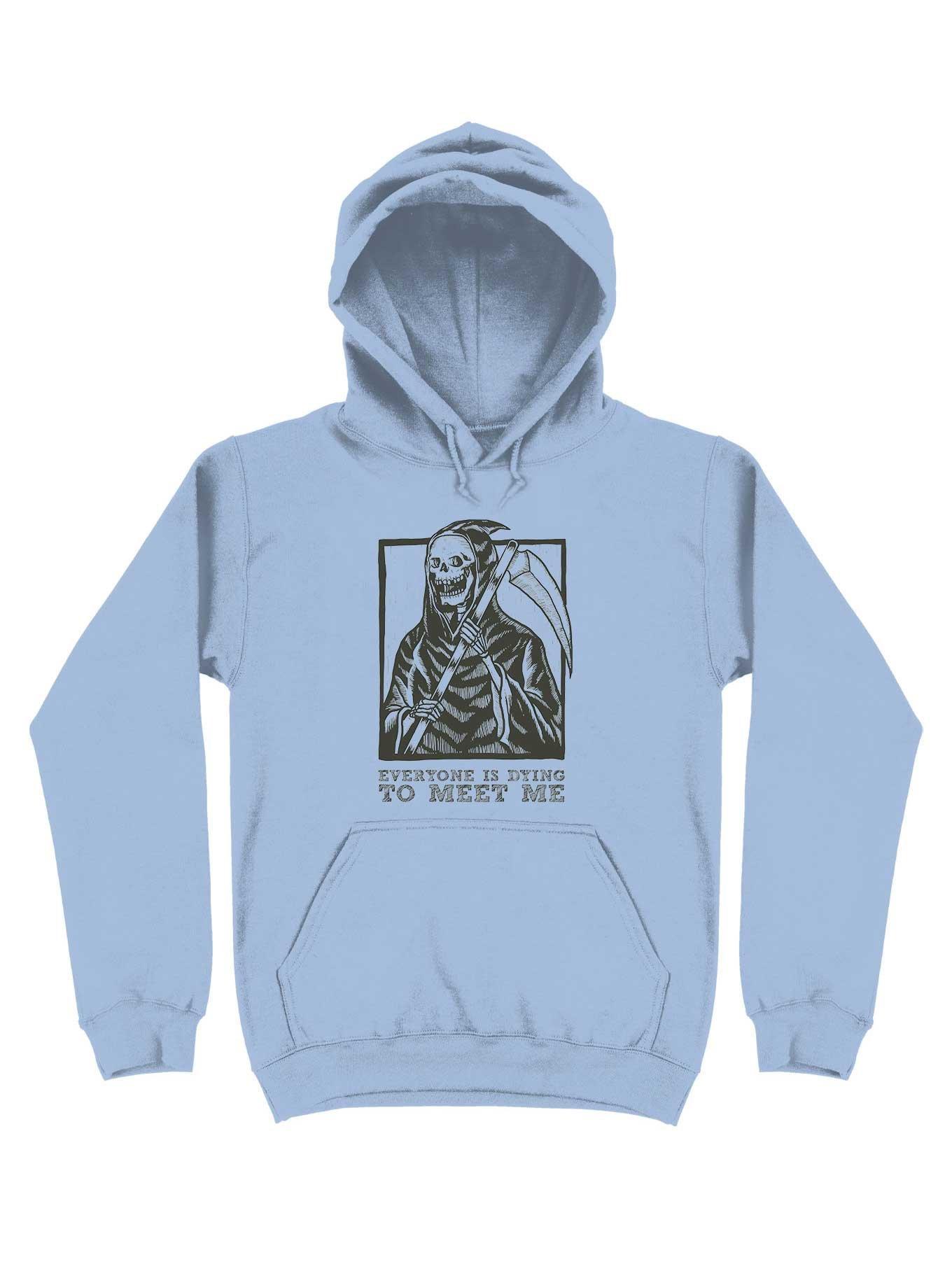 Gothic Grim Reaper Design Hoodie BLUE Hot Topic