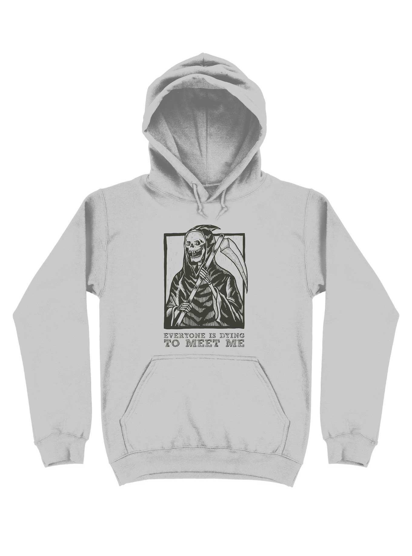 Gothic Grim Reaper Design Hoodie, SPORT GRAY, hi-res