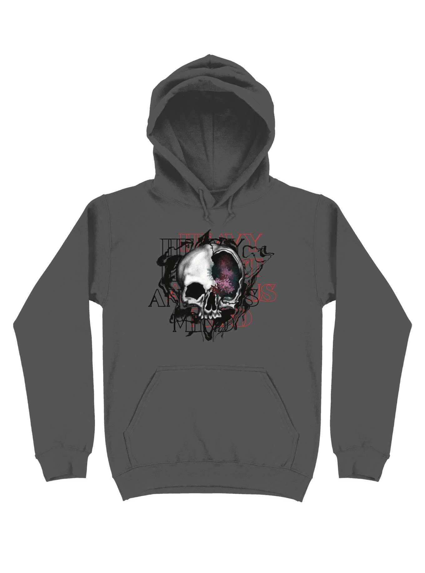 Heavy Heart, Anxious Mind Hoodie, CHARCOAL, hi-res