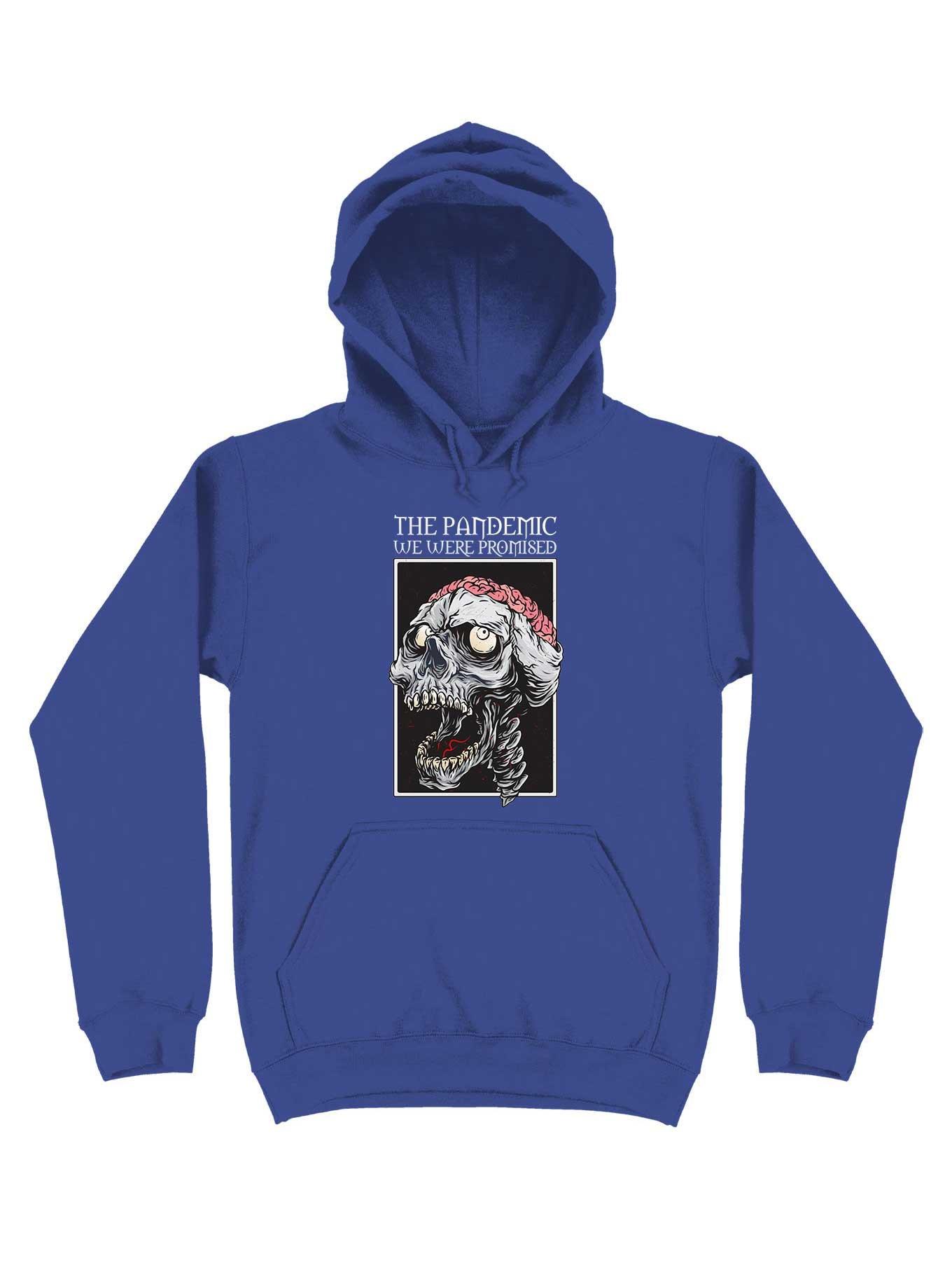 The Pandemic We Were Promised - Zombie Skull With Brain Hoodie, , hi-res