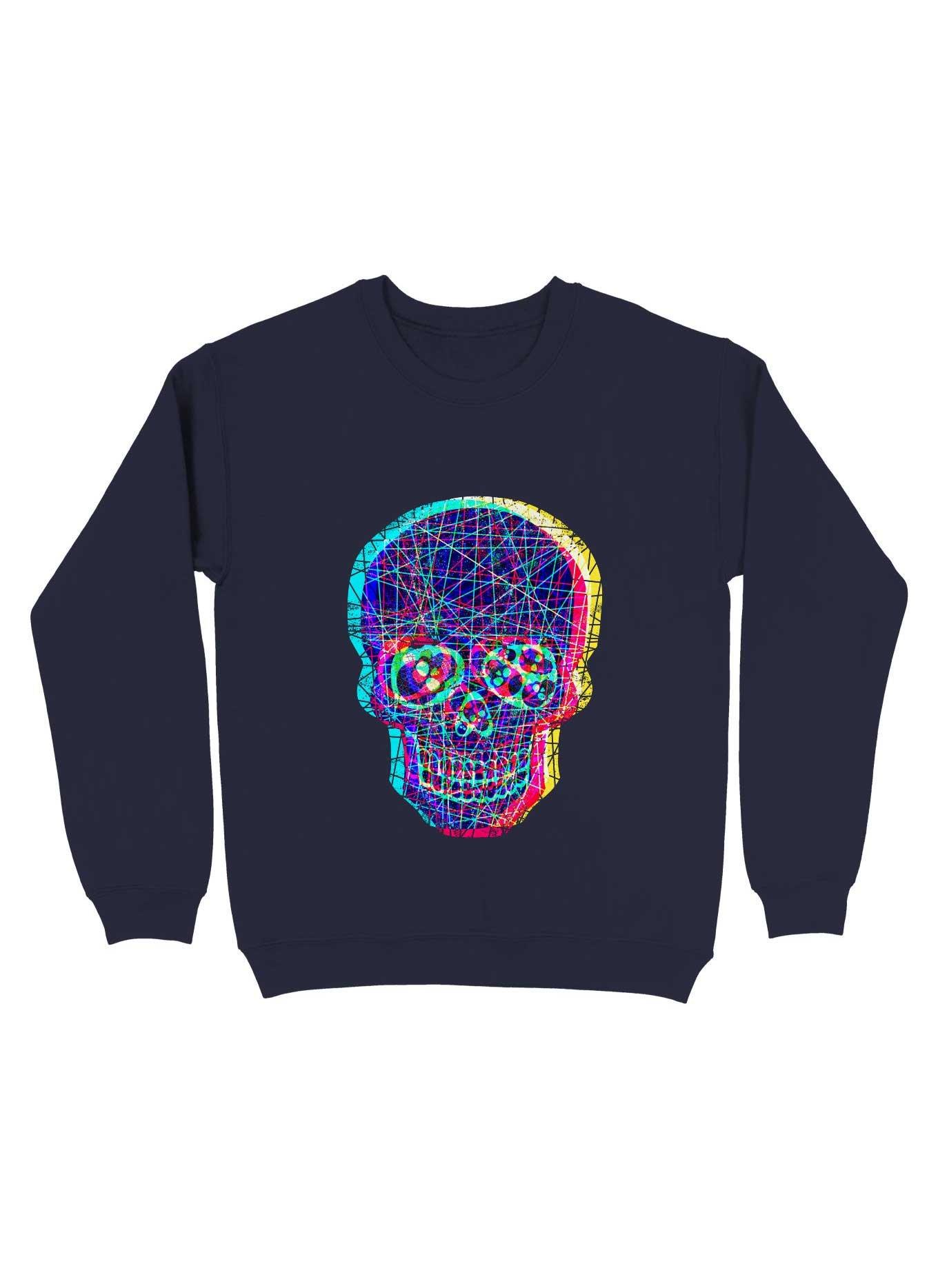 Acid Skull With A Disturbed Psyche Sweatshirt, , hi-res