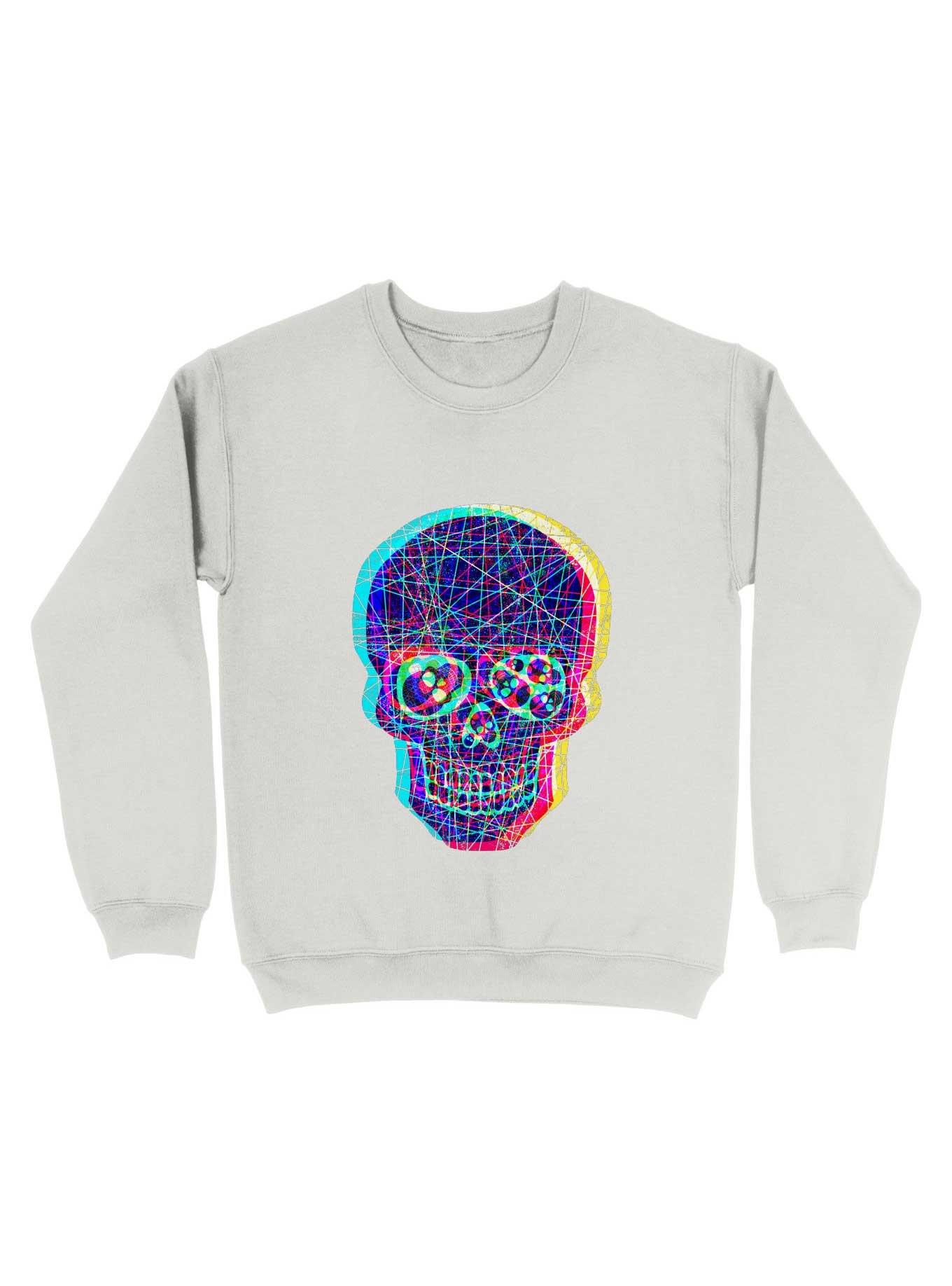 Acid Skull With A Disturbed Psyche Sweatshirt, , hi-res