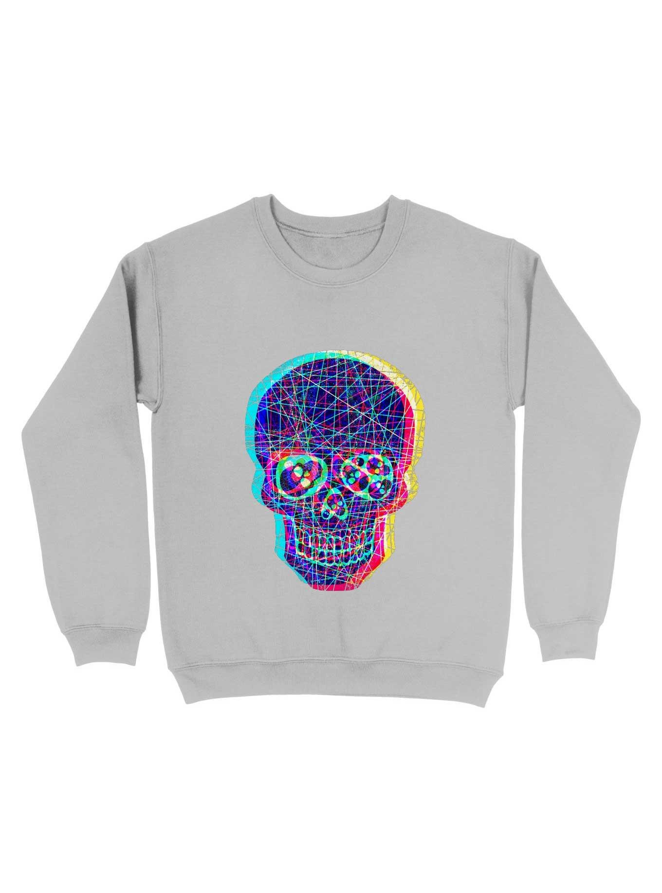 Acid Skull With A Disturbed Psyche Sweatshirt, , hi-res