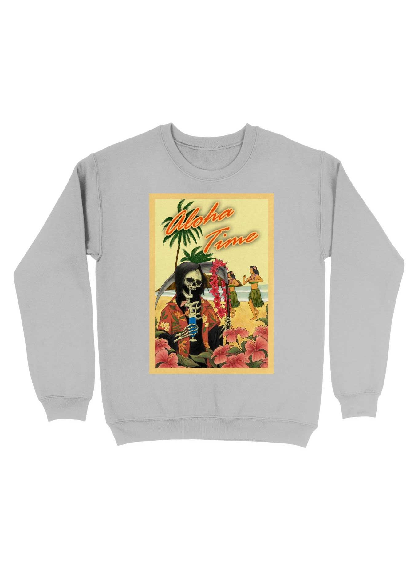 Aloha Time Sweatshirt, SPORT GRAY, hi-res