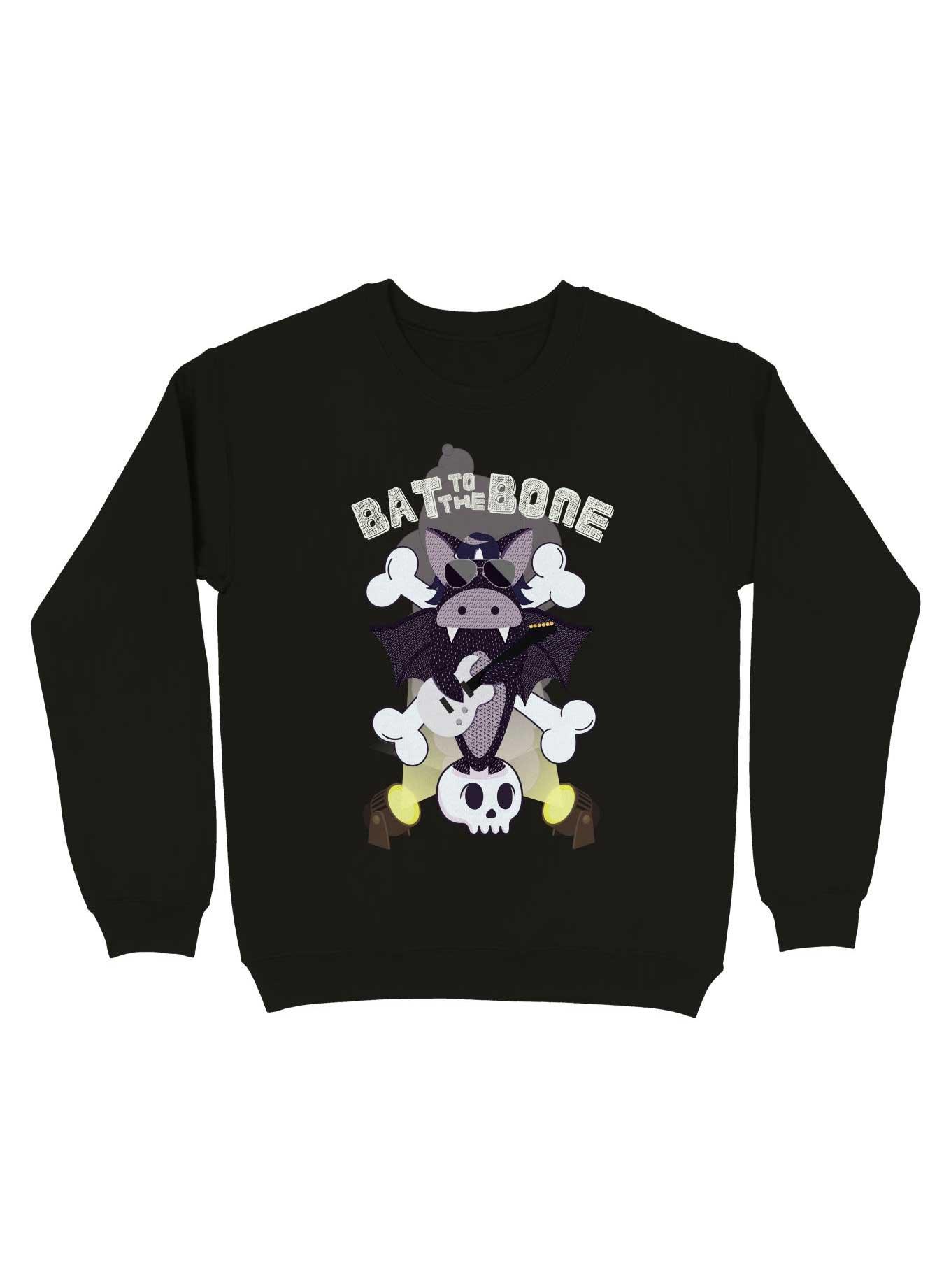 Bat To The Bone Sweatshirt, BLACK, hi-res