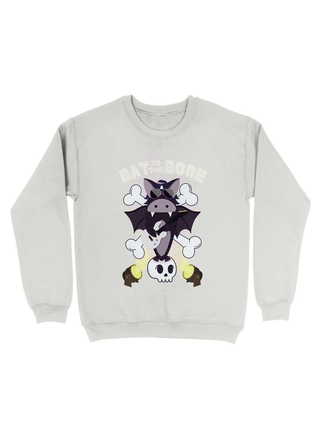 Bat To The Bone Sweatshirt, WHITE, hi-res