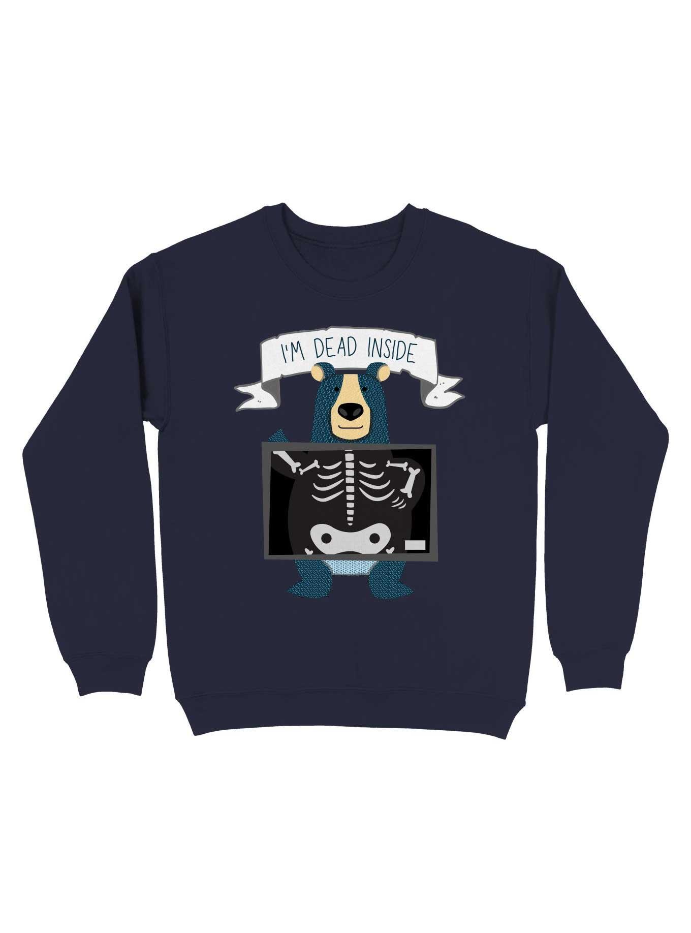 I'm Dead Inside Sweatshirt, NAVY, hi-res