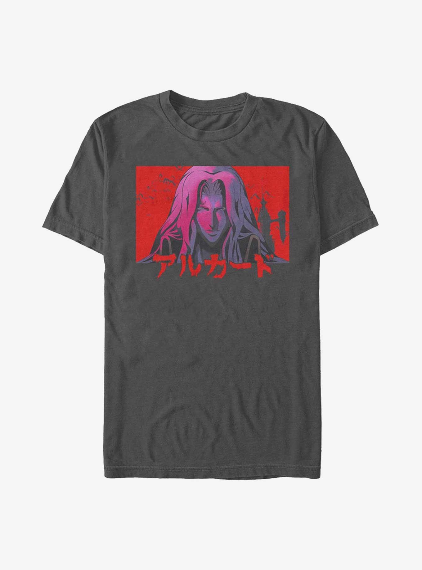 Castlevania Sunset Alucard T-Shirt, CHARCOAL, hi-res