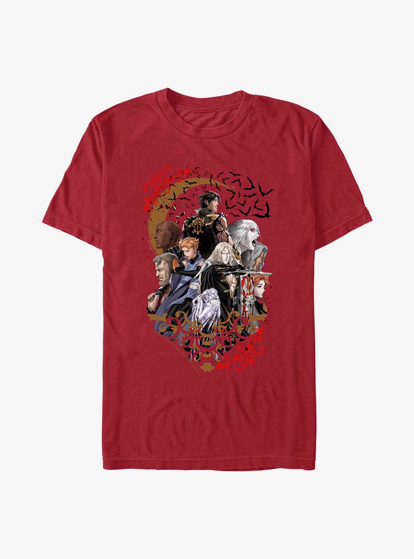 Castlevania Crescent Group T-Shirt, CARDINAL, hi-res