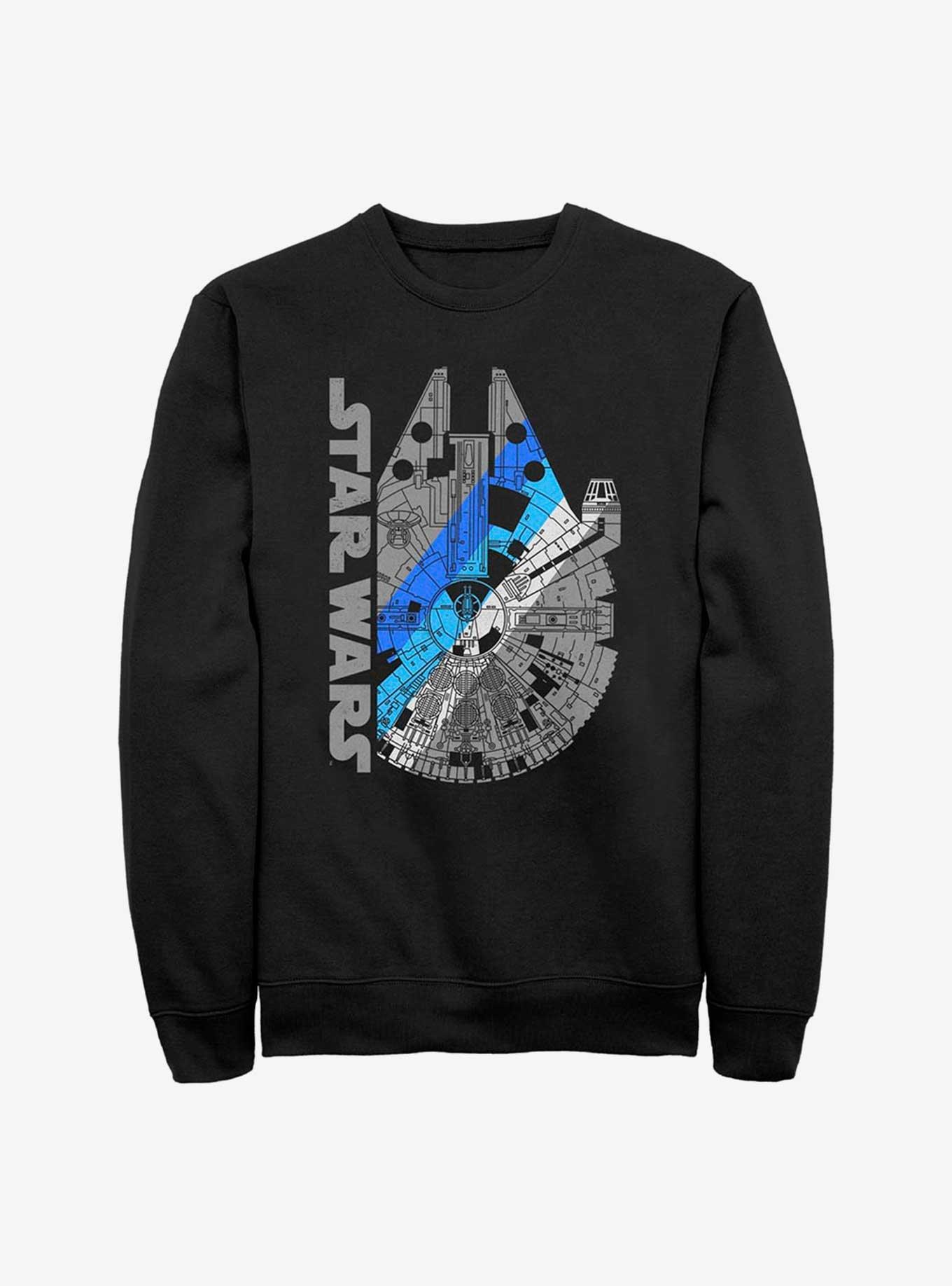 Star Wars Millenium Falcon Stripe Sweatshirt, BLACK, hi-res