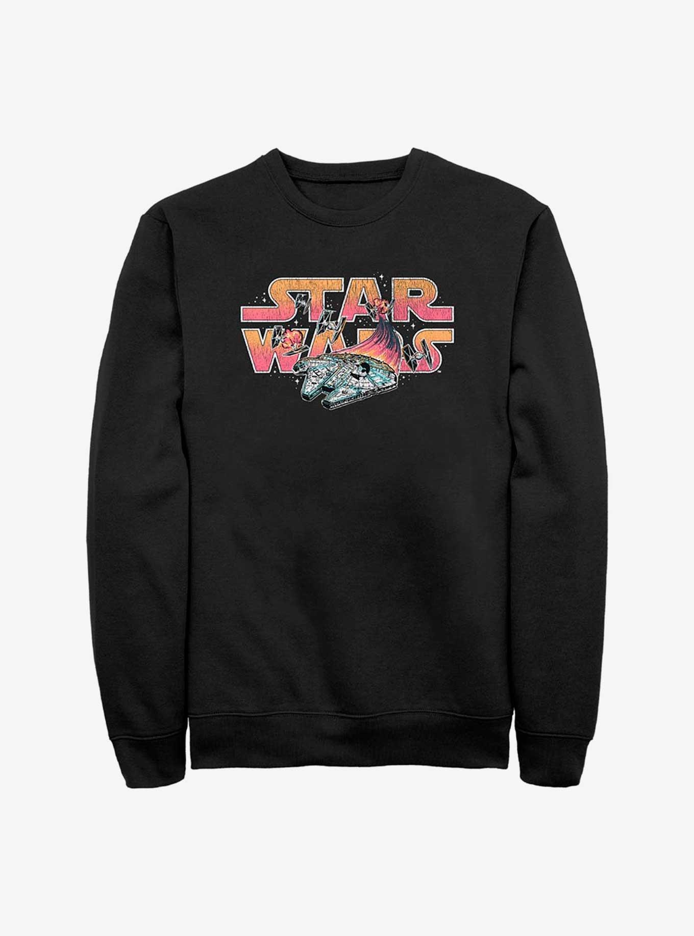 Star Wars Millenium Falcon Chase Logo Sweatshirt, BLACK, hi-res