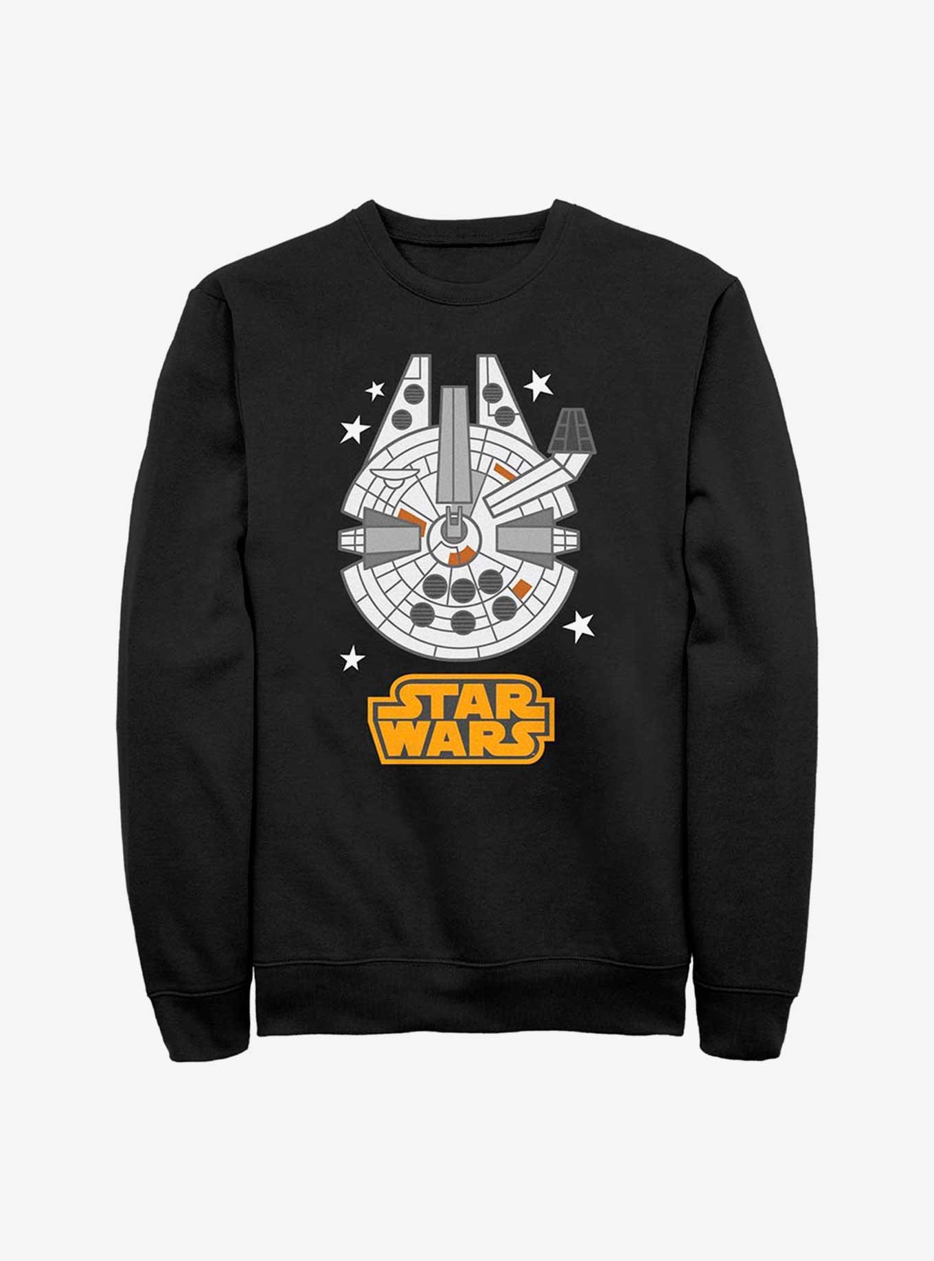 Star Wars Millenium Falcon Emoji Sweatshirt, BLACK, hi-res