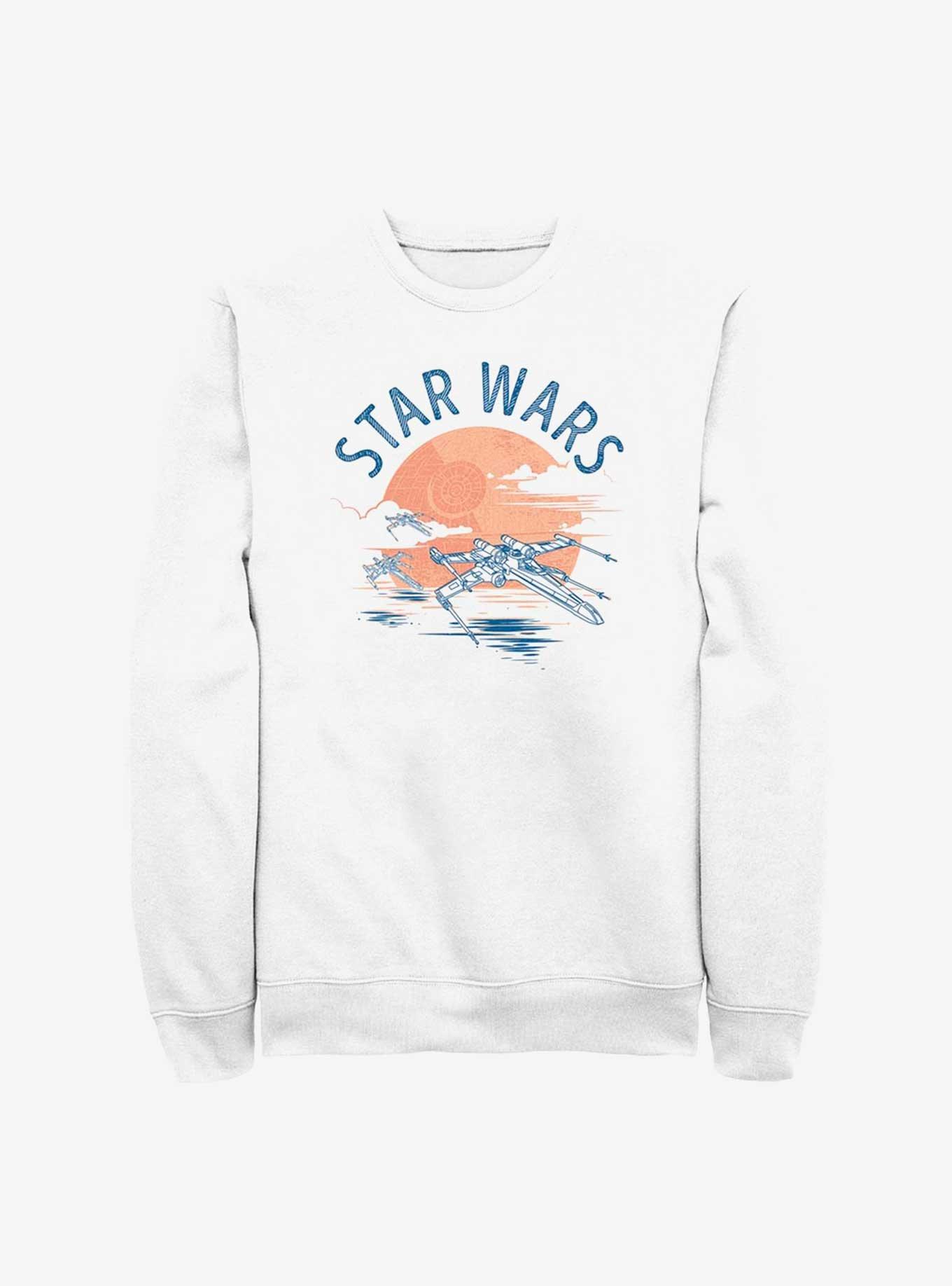Star Wars X-Wing Sunset Sweatshirt, WHITE, hi-res
