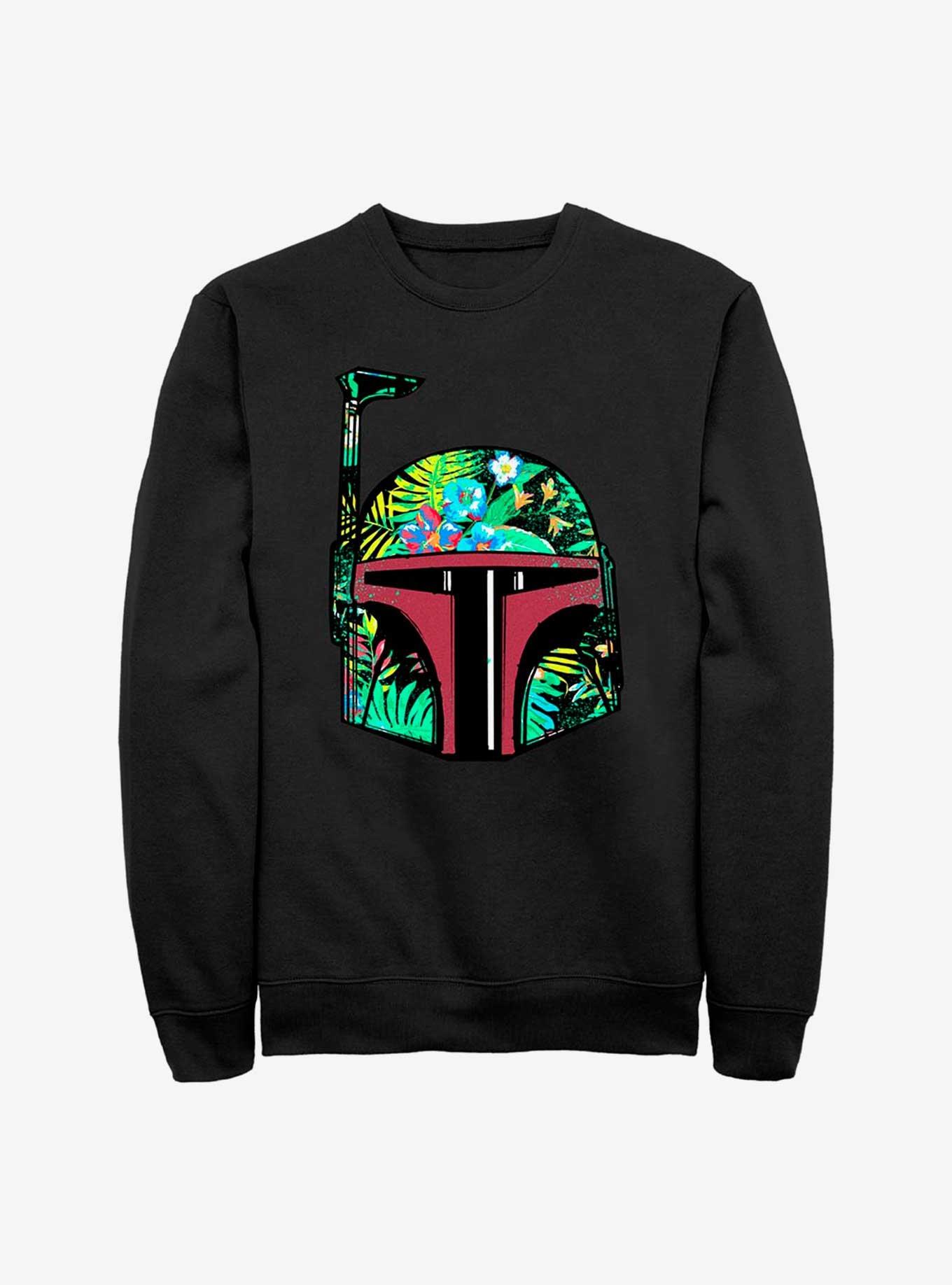 Star Wars Tropical Boba Fett Sweatshirt, BLACK, hi-res