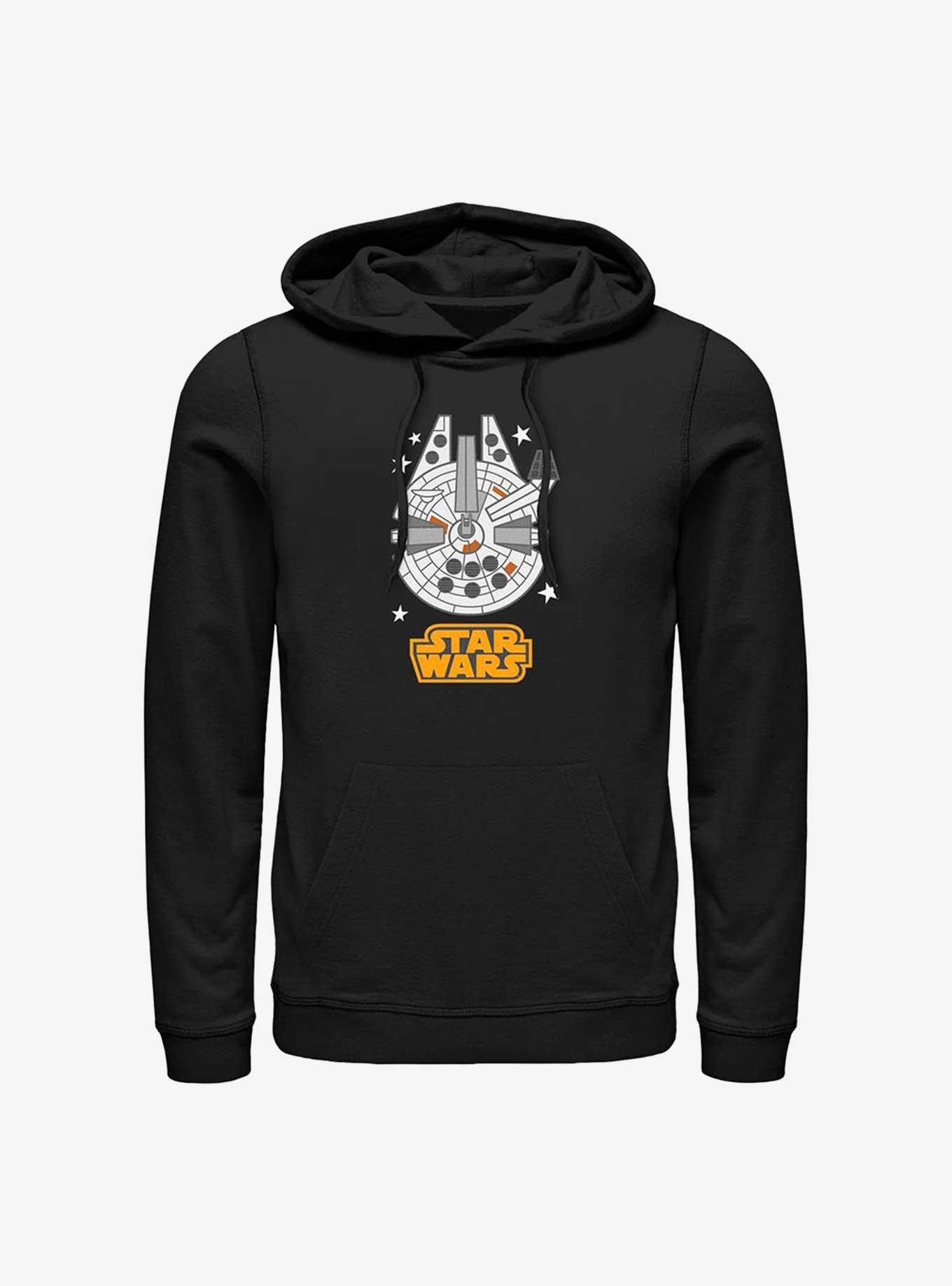 Star Wars Millenium Falcon Emoji Hoodie, BLACK, hi-res