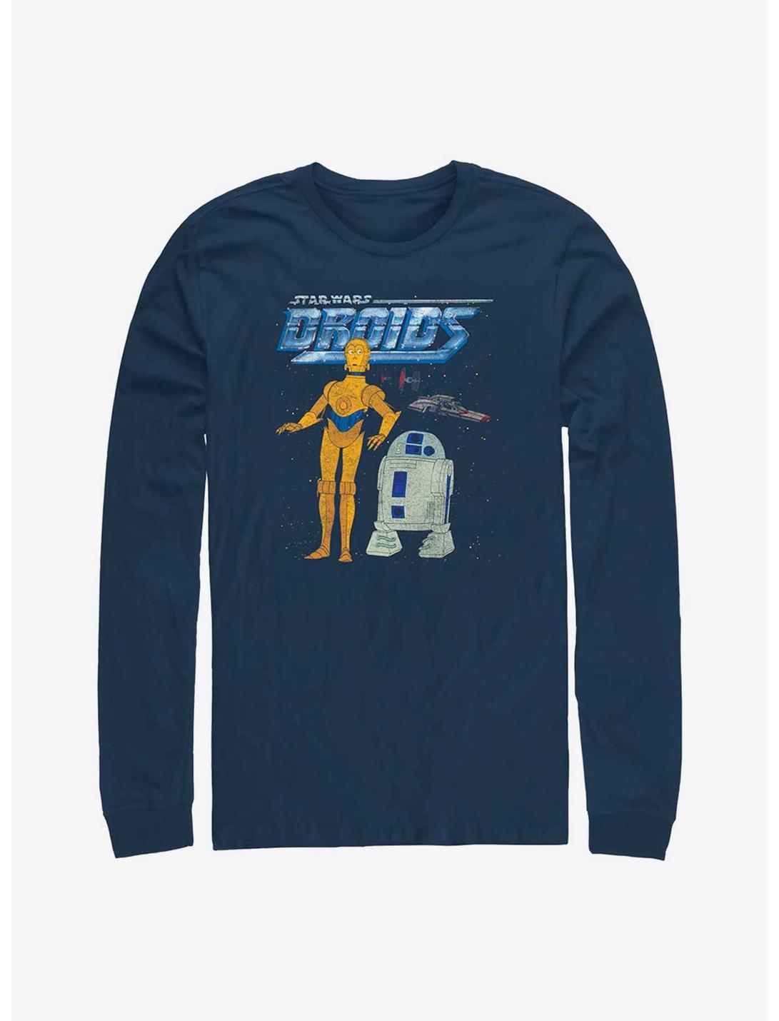 Star Wars R2-D2 And C-3PO Long Sleeve T-Shirt, NAVY, hi-res