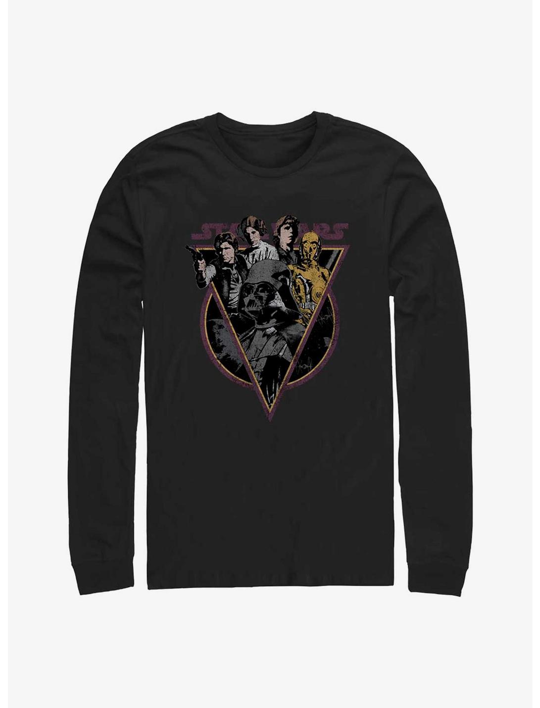 Star Wars Retro Composition Long Sleeve T-Shirt, BLACK, hi-res