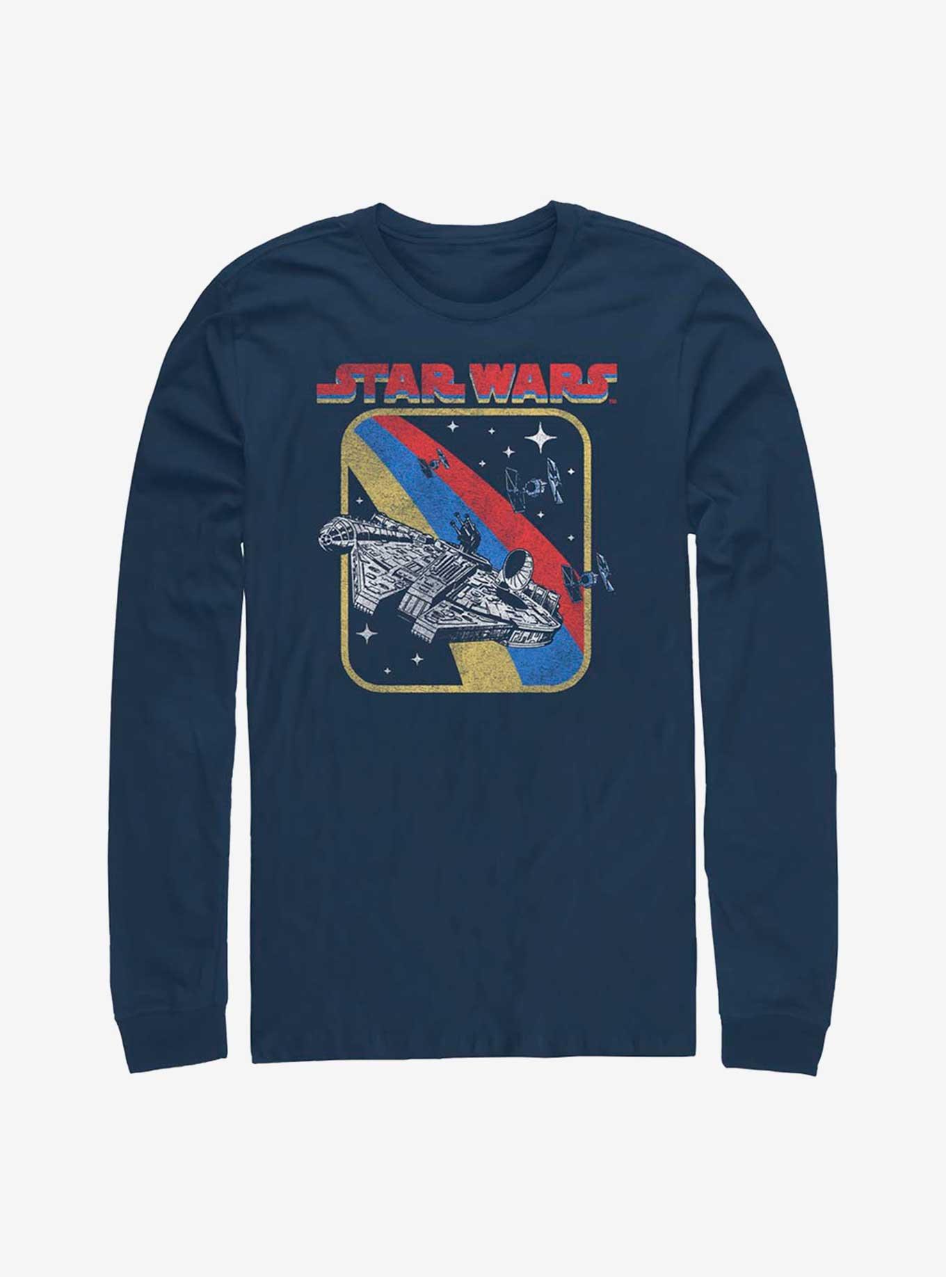 Star Wars Retro Millenium Falcon Long Sleeve T-Shirt, , hi-res
