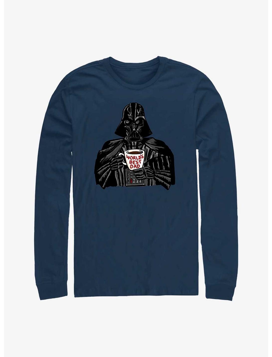 Star Wars World's Best Dad Mug Long Sleeve T-Shirt, NAVY, hi-res