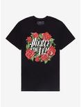 Pierce The Veil Roses Boyfriend Fit Girls T-Shirt, BLACK, hi-res