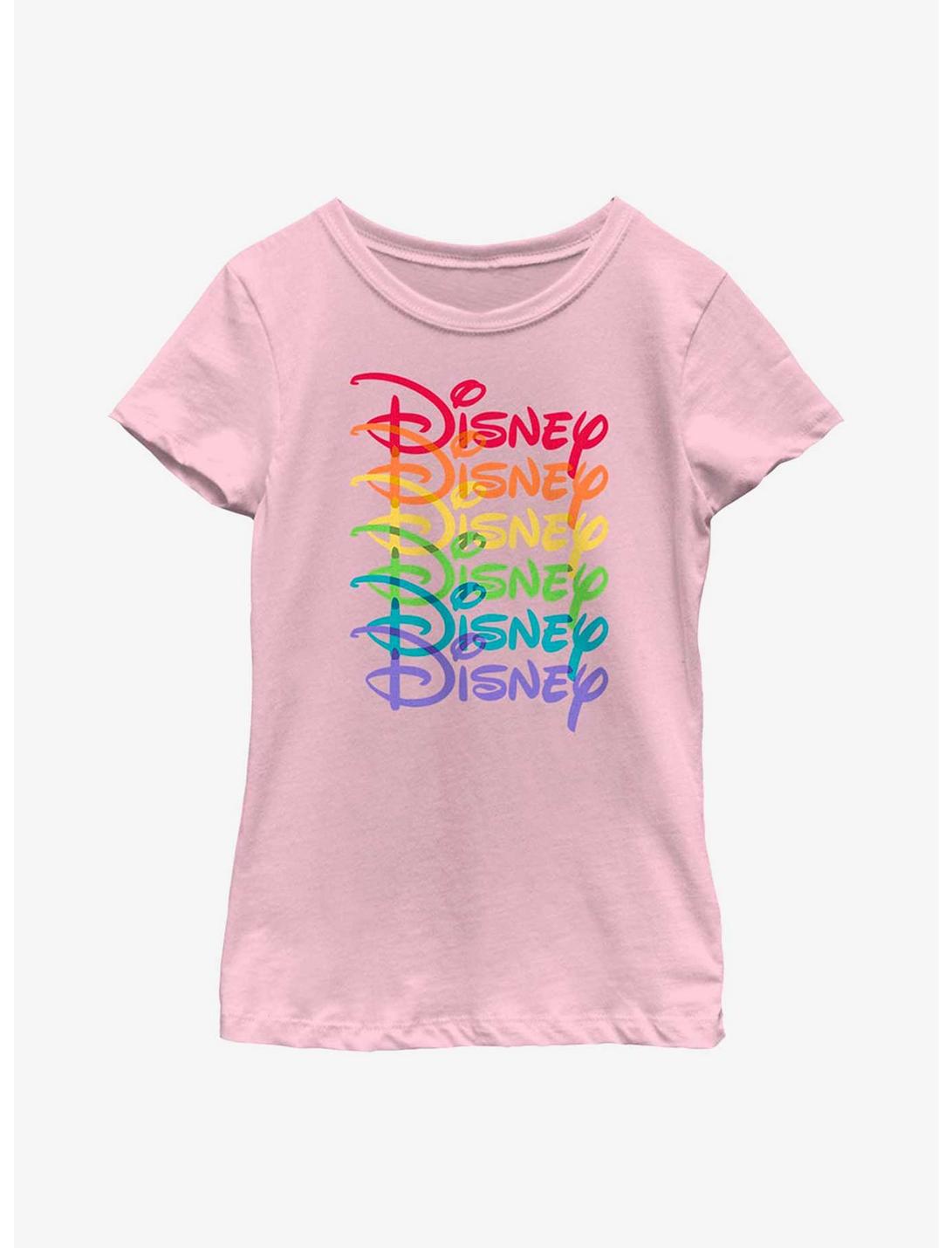 Disney Rainbow Stack Youth T-Shirt, PINK, hi-res
