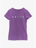 Disney Pride Rainbow Logo Youth T-Shirt, PURPLE BERRY, hi-res