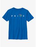 Disney Pride Rainbow Logo Youth T-Shirt, ROYAL, hi-res