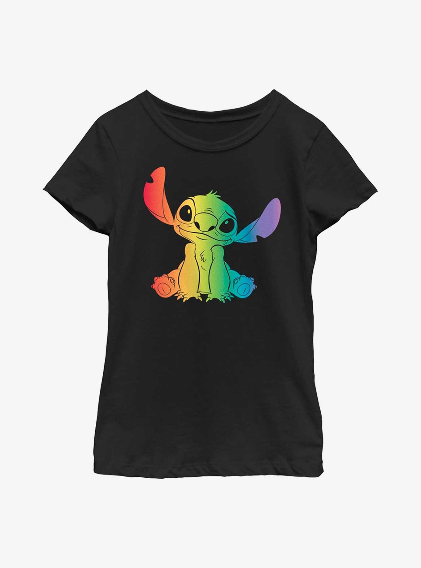Disney Lilo And Stitch Rainbow Fill Youth T-Shirt, , hi-res