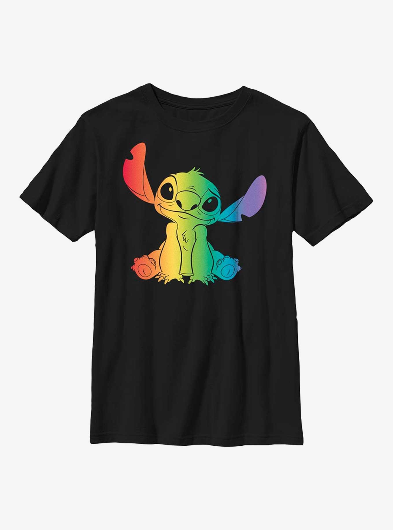 Disney Lilo And Stitch Rainbow Fill Youth T-Shirt, , hi-res