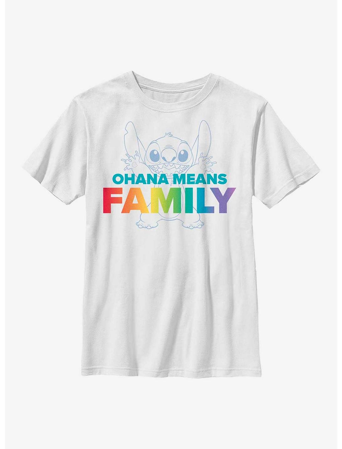 Disney Lilo And Stitch Ohana Youth T-Shirt, WHITE, hi-res