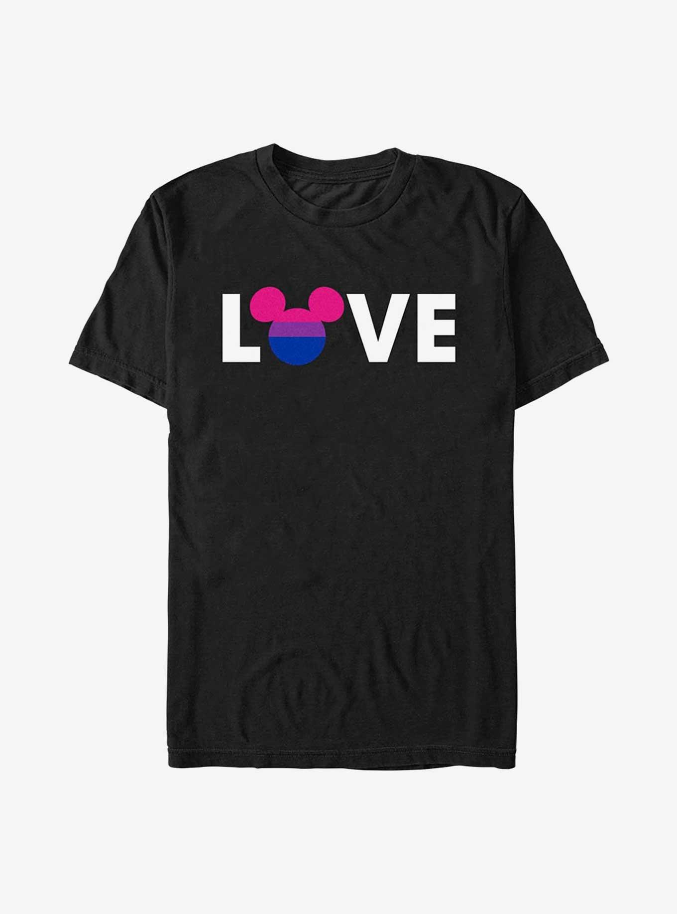 Disney Mickey Mouse Bisexual Flag Love T-Shirt, BLACK, hi-res