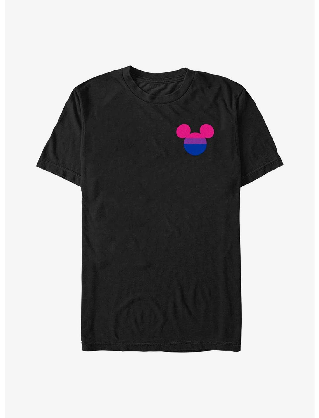 Disney Mickey Mouse Bisexual Pride Mickey Ears T-Shirt, BLACK, hi-res