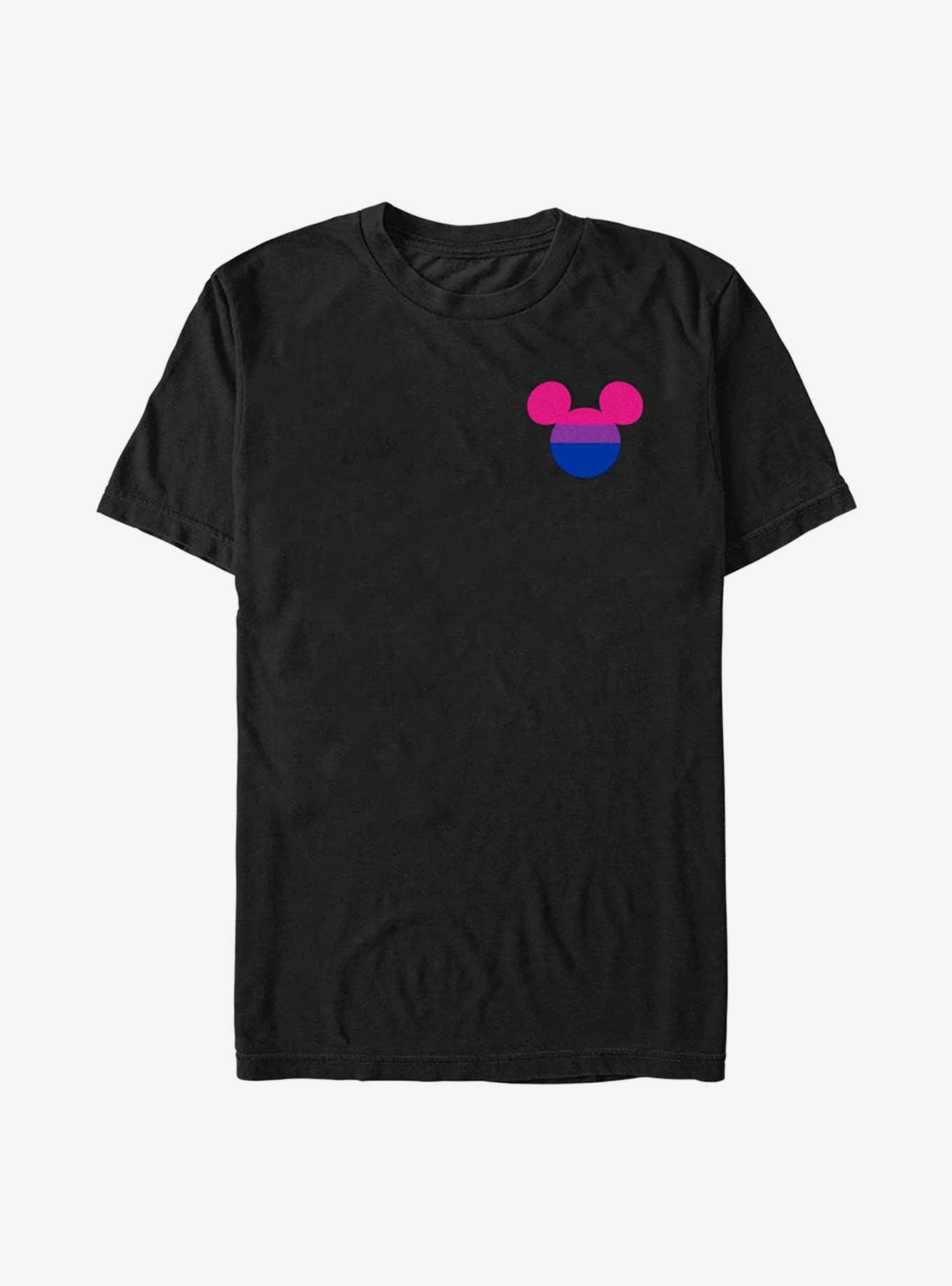 Disney Mickey Mouse Bisexual Pride Mickey Ears T-Shirt, BLACK, hi-res