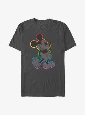 Disney Mickey Mouse Rainbow Outline T-Shirt, , hi-res