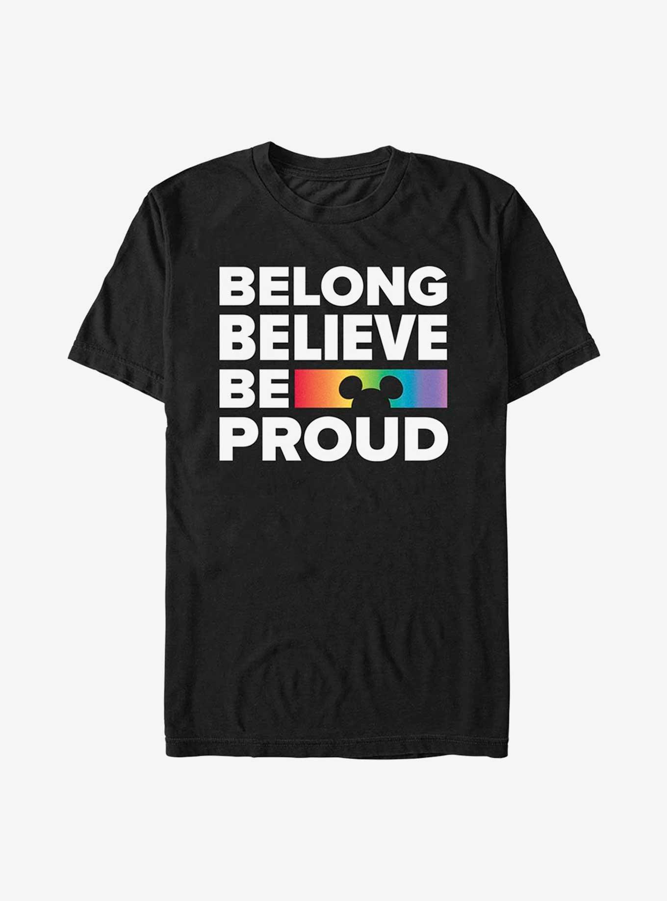 Disney Mickey Mouse Belong Believe Be Proud T-Shirt, , hi-res