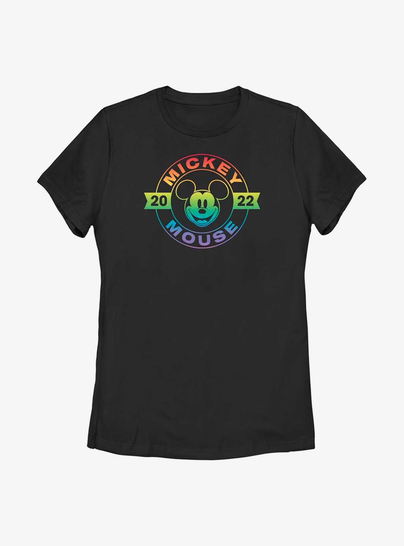 Disney Mickey Mouse Rainbow Badge T-Shirt, , hi-res