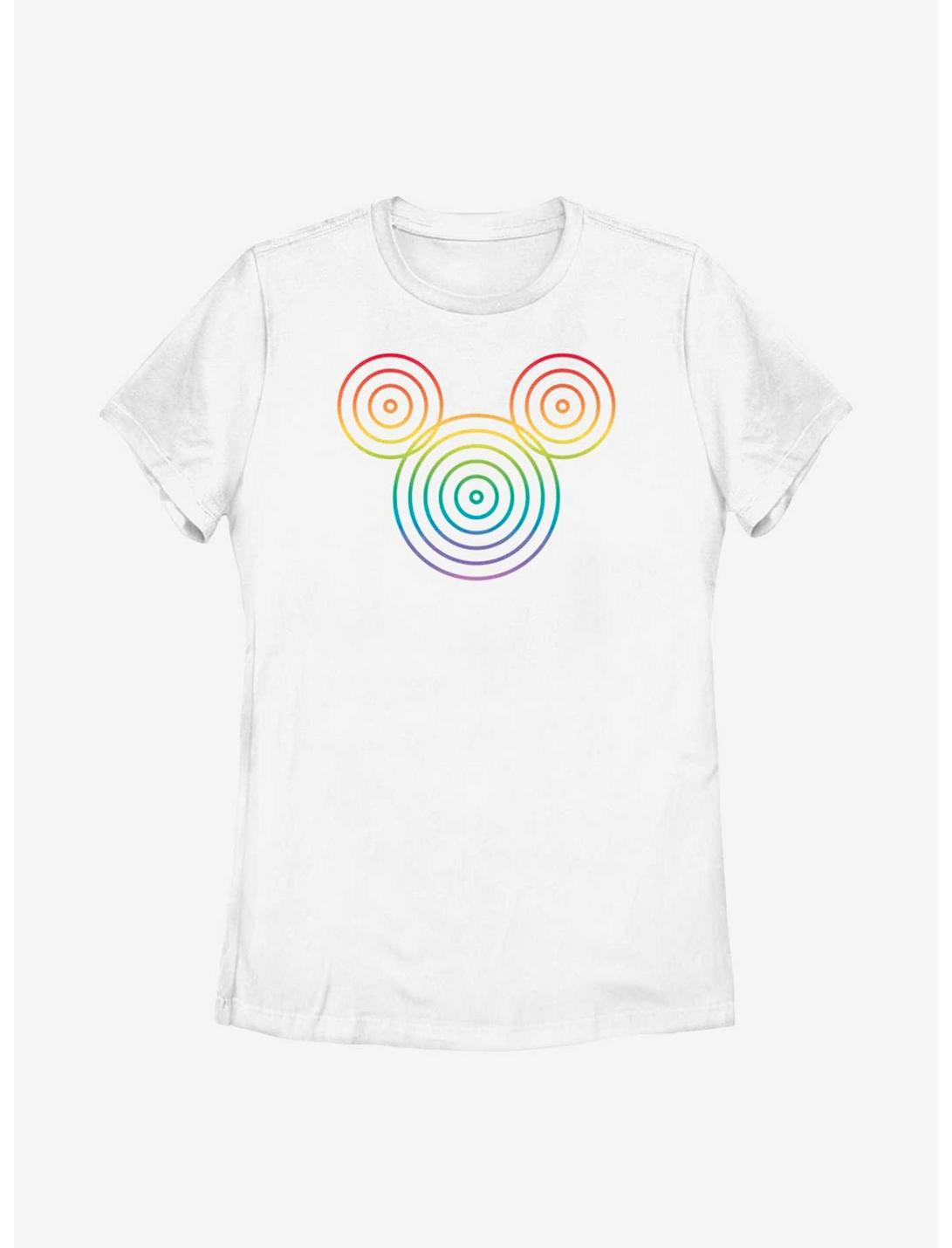 Disney Mickey Mouse Rainbow Circles T-Shirt, WHITE, hi-res