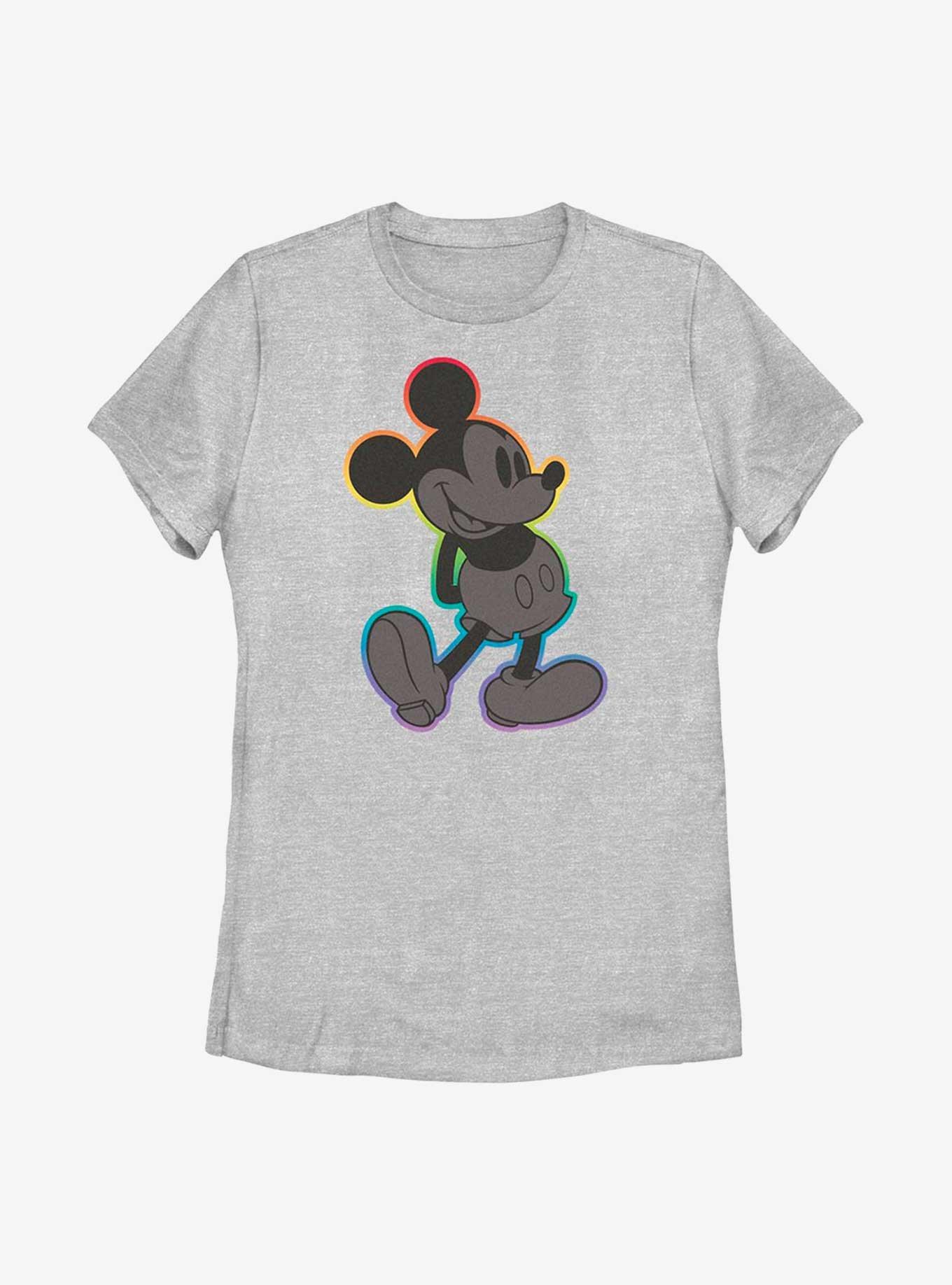 Disney Mickey Mouse Rainbow Outline T-Shirt, , hi-res