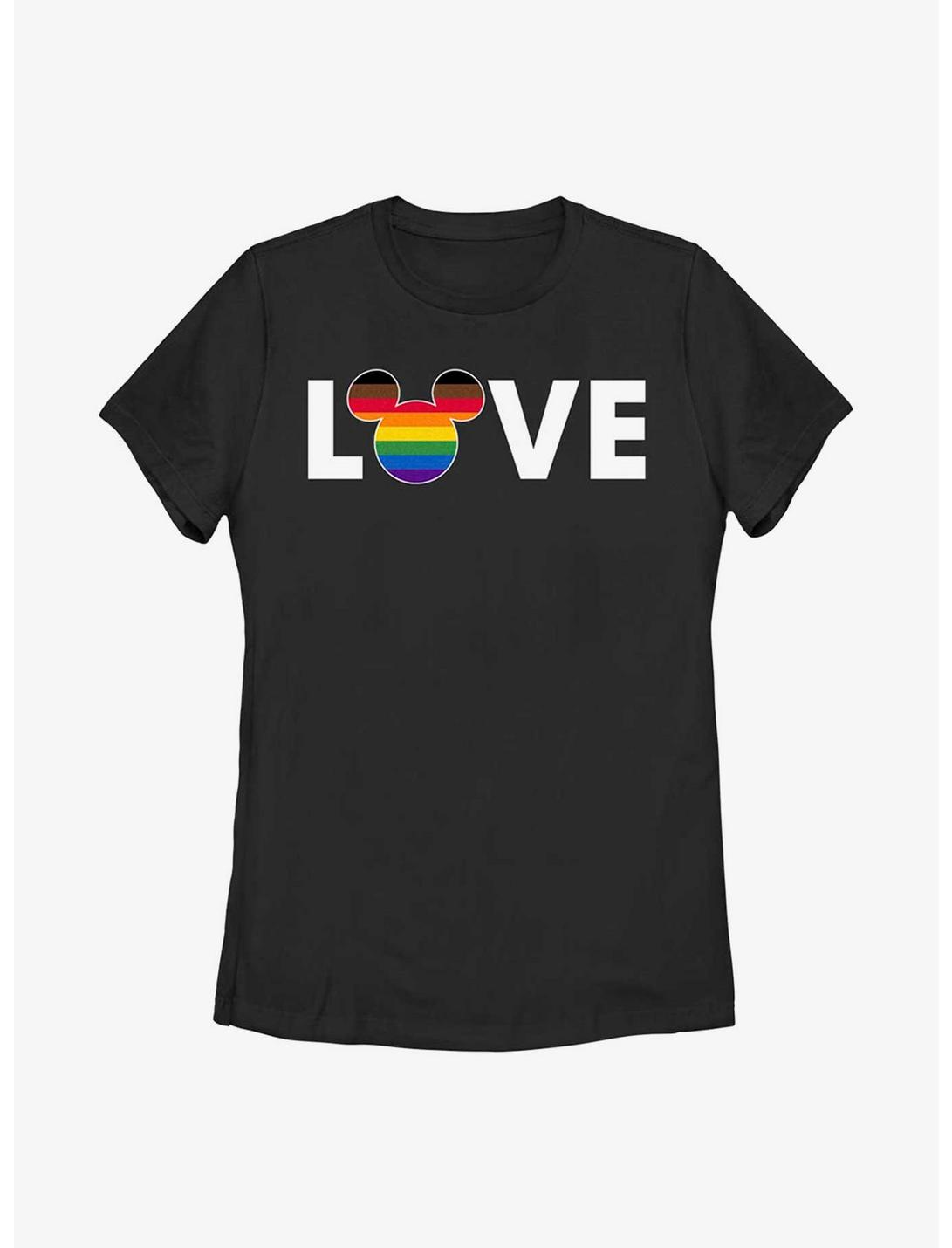 Disney Mickey Mouse Rainbow Love T-Shirt, BLACK, hi-res