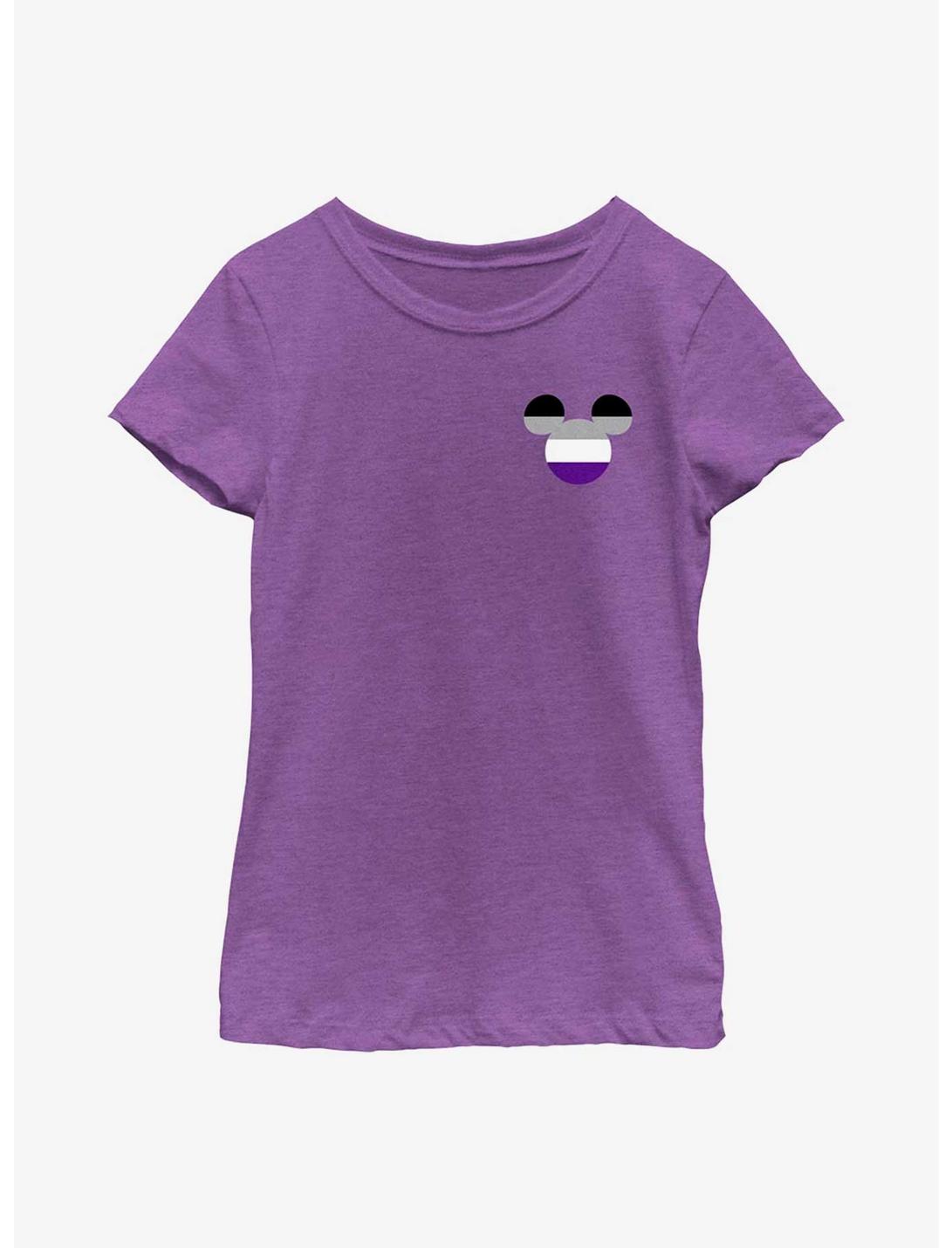 Disney Mickey Mouse Asexual Badge Youth T-Shirt, PURPLE BERRY, hi-res