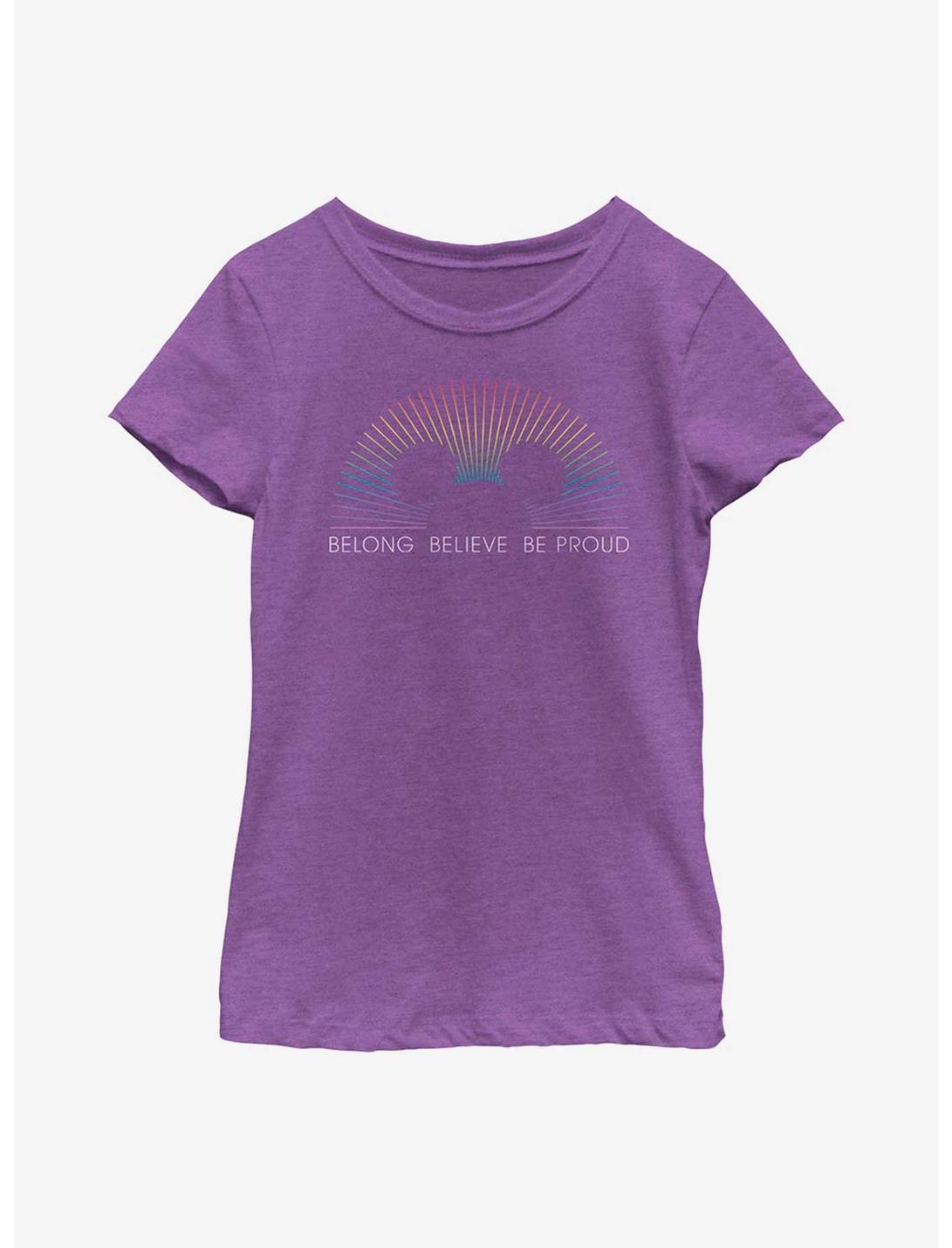 Disney Mickey Mouse Be Proud Youth T-Shirt, PURPLE BERRY, hi-res