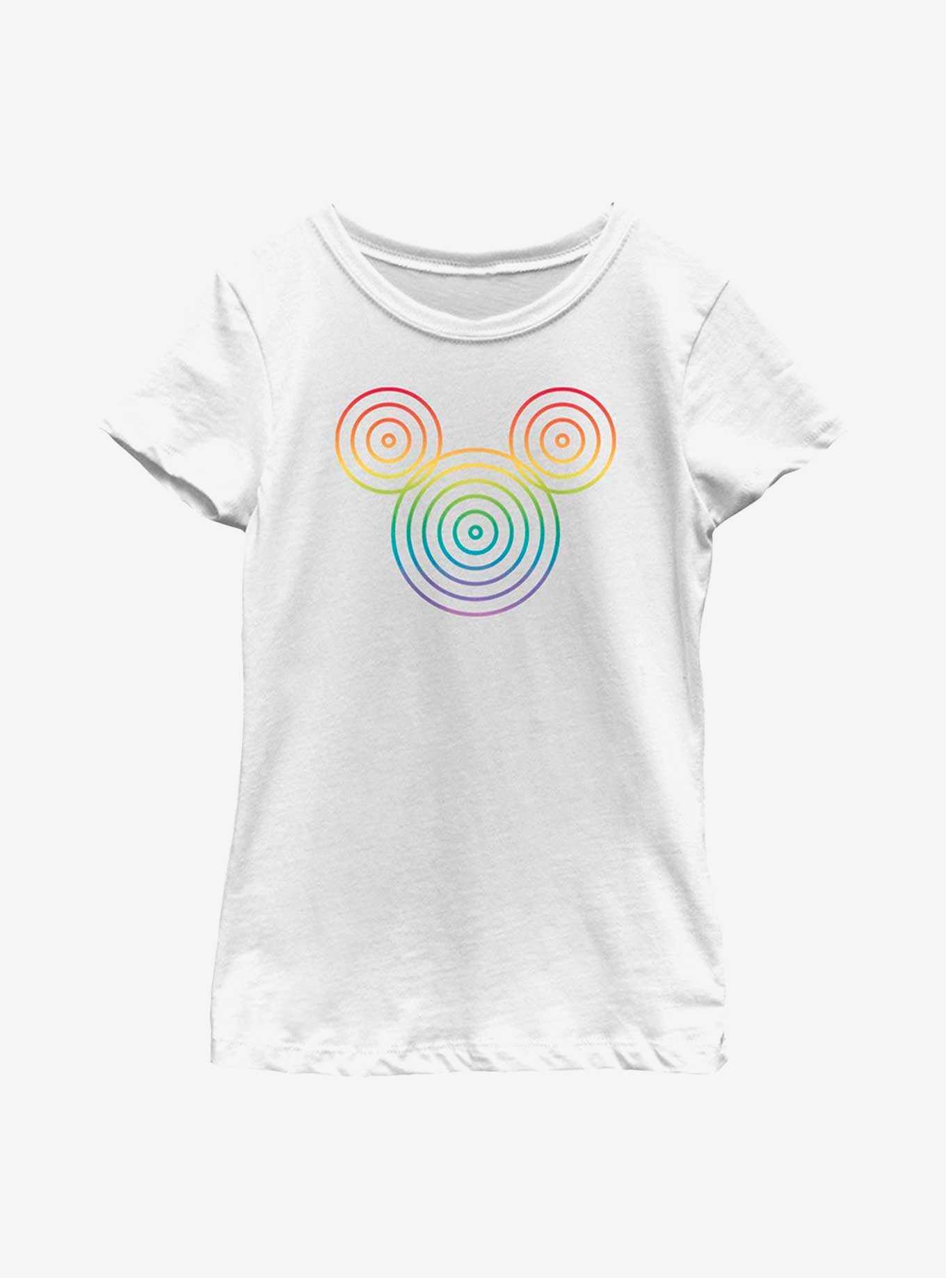 Disney Mickey Mouse Rainbow Circles Youth T-Shirt, , hi-res