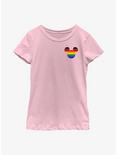 Disney Mickey Mouse Corner Rainbow Ears Youth T-Shirt, PINK, hi-res