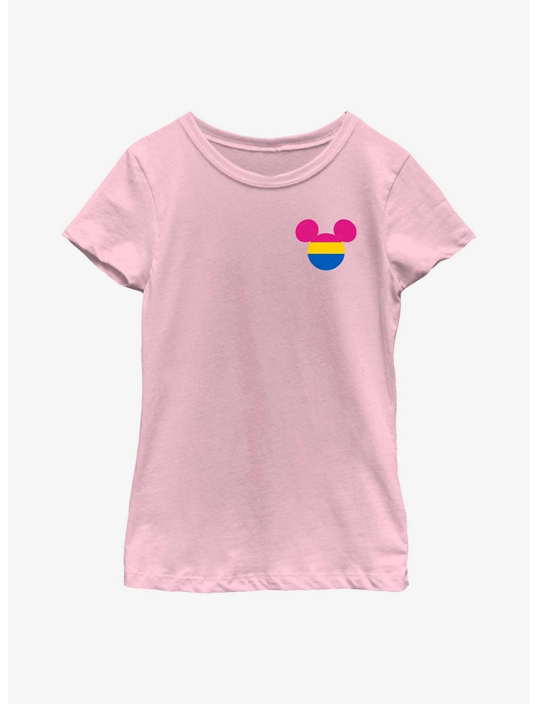 Disney Mickey Mouse Pansexual Badge Youth T-Shirt, PINK, hi-res