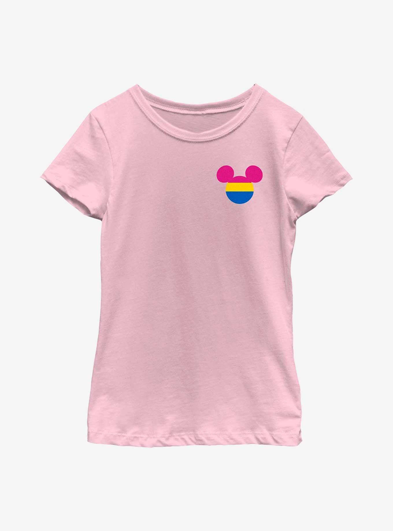 Disney Mickey Mouse Pansexual Badge Youth T-Shirt, , hi-res