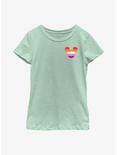 Disney Mickey Mouse Pride Lesbian Mickey Badge Youth T-Shirt, MINT, hi-res