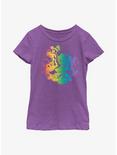 Disney Mickey Mouse Rainbow Group Youth T-Shirt, PURPLE BERRY, hi-res