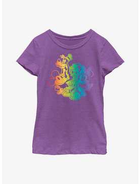 Disney Mickey Mouse Rainbow Group Youth T-Shirt, , hi-res