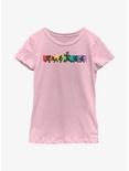 Disney Mickey Mouse Whole Crew Rainbow Line Youth T-Shirt, PINK, hi-res